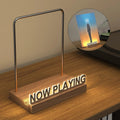 Now playing Vinyl Record Holder Light Up Vinyl Record Display Stand with  Fingerprint-Proof Acrylic Albums, Warm White Light
